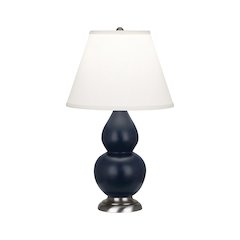 Matte Midnight Blue Small Double Gourd Accent Lamp