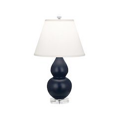Matte Midnight Blue Small Double Gourd Accent Lamp