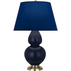 Matte Midnight Blue Double Gourd Table Lamp
