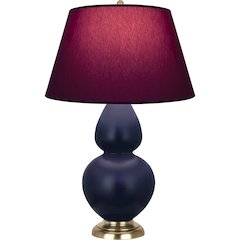 Matte Midnight Blue Double Gourd Table Lamp