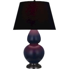 Matte Midnight Blue Double Gourd Table Lamp
