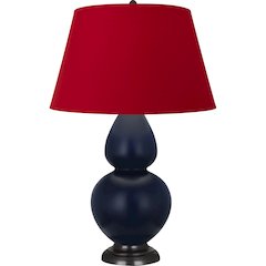 Matte Midnight Blue Double Gourd Table Lamp