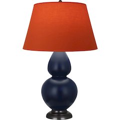 Matte Midnight Blue Double Gourd Table Lamp