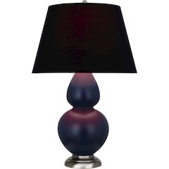 Matte Midnight Blue Double Gourd Table Lamp