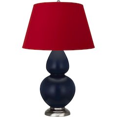 Matte Midnight Blue Double Gourd Table Lamp