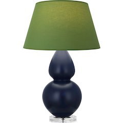 Matte Midnight Blue Double Gourd Table Lamp