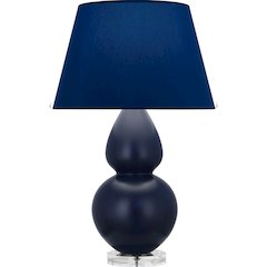 Matte Midnight Blue Double Gourd Table Lamp