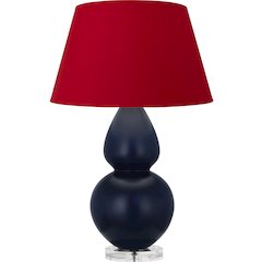 Matte Midnight Blue Double Gourd Table Lamp