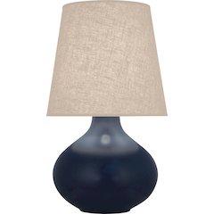 Matte Midnight Blue June Table Lamp in Matte Midnight Blue Glazed Ceramic Color