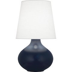 Matte Midnight Blue June Table Lamp in Matte Midnight Blue Glazed Ceramic Color