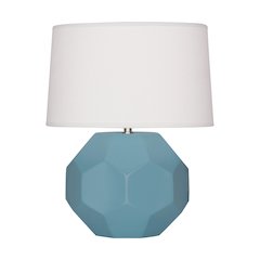 Matte Steel Blue Franklin Accent Lamp in Matte Steel Blue Glazed Ceramic Color