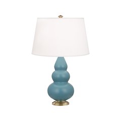 Matte Steel Blue Small Triple Gourd Accent Lamp
