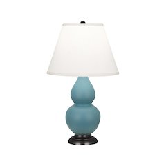 Matte Steel Blue Small Double Gourd Accent Lamp