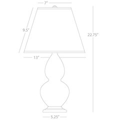 Matte Steel Blue Small Double Gourd Accent Lamp