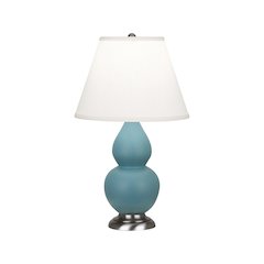 Matte Steel Blue Small Double Gourd Accent Lamp
