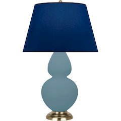 Matte Steel Blue Double Gourd Table Lamp
