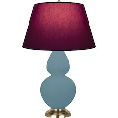 Matte Steel Blue Double Gourd Table Lamp