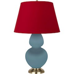 Matte Steel Blue Double Gourd Table Lamp