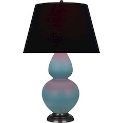 Matte Steel Blue Double Gourd Table Lamp