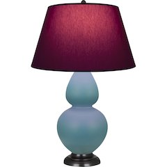 Matte Steel Blue Double Gourd Table Lamp