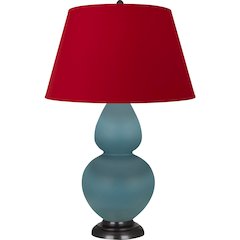 Matte Steel Blue Double Gourd Table Lamp