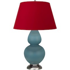 Matte Steel Blue Double Gourd Table Lamp