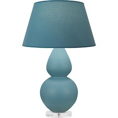 Matte Steel Blue Double Gourd Table Lamp