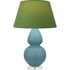 Matte Steel Blue Double Gourd Table Lamp