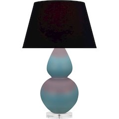 Matte Steel Blue Double Gourd Table Lamp
