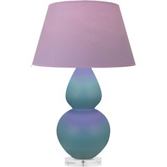 Matte Steel Blue Double Gourd Table Lamp