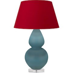 Matte Steel Blue Double Gourd Table Lamp