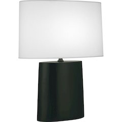 Matte Obsidian Victor Table Lamp in Matte Obsidian Glazed Ceramic Color