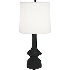 Matte Obsidian Jasmine Table Lamp in Matte Obsidian Glazed Ceramic Color