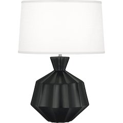 Matte Obsidian Orion Table Lamp in Matte Obsidian Glazed Ceramic Color