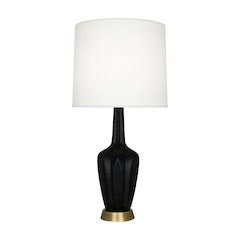 Matte Obsidian Emma Accent Lamp in Matte Obsidian Glazed Ceramic Color