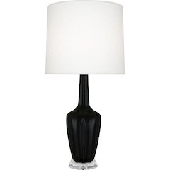 Matte Obsidian Emma Table Lamp in Matte Obsidian Glazed Ceramic Color