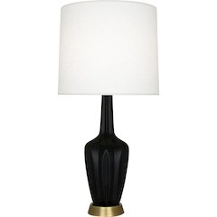 Matte Obsidian Emma Table Lamp in Matte Obsidian Glazed Ceramic Color
