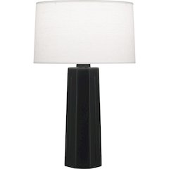 Matte Obsidian Mason Table Lamp in Matte Obsidian Glazed Ceramic Color