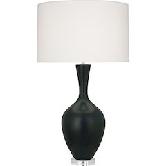 Matte Obsidian Audrey Table Lamp in Matte Obsidian Glazed Ceramic Color