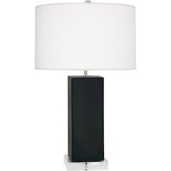 Matte Obsidian Harvey Table Lamp in Matte Obsidian Glazed Ceramic Color