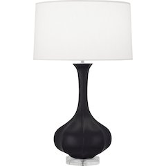 Matte Obsidian Pike Table Lamp in Matte Obsidian Glazed Ceramic Color