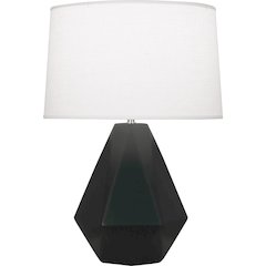 Matte Obsidian Delta Table Lamp in Matte Obsidian Glazed Ceramic Color