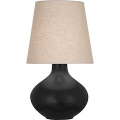 Matte Obsidian June Table Lamp in Matte Obsidian Glazed Ceramic Color