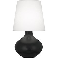 Matte Obsidian June Table Lamp in Matte Obsidian Glazed Ceramic Color