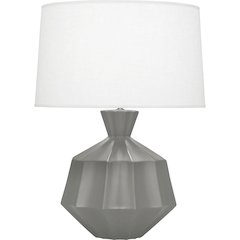 Matte Smokey Taupe Orion Table Lamp in Matte Smoky Taupe Glazed Ceramic Color
