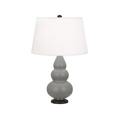 Matte Smokey Taupe Small Triple Gourd Accent Lamp