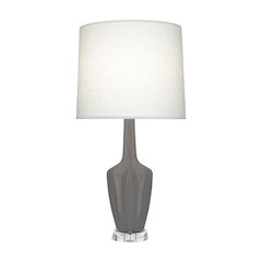 Matte Smokey Taupe Emma Accent Lamp in Matte Smokey Taupe Glazed Ceramic Color