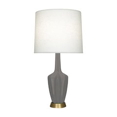 Matte Smokey Taupe Emma Accent Lamp in Matte Smokey Taupe Glazed Ceramic Color