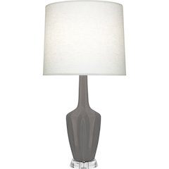 Matte Smokey Taupe Emma Table Lamp in Matte Smokey Taupe Glazed Ceramic Color