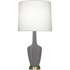 Matte Smokey Taupe Emma Table Lamp in Matte Smokey Taupe Glazed Ceramic Color